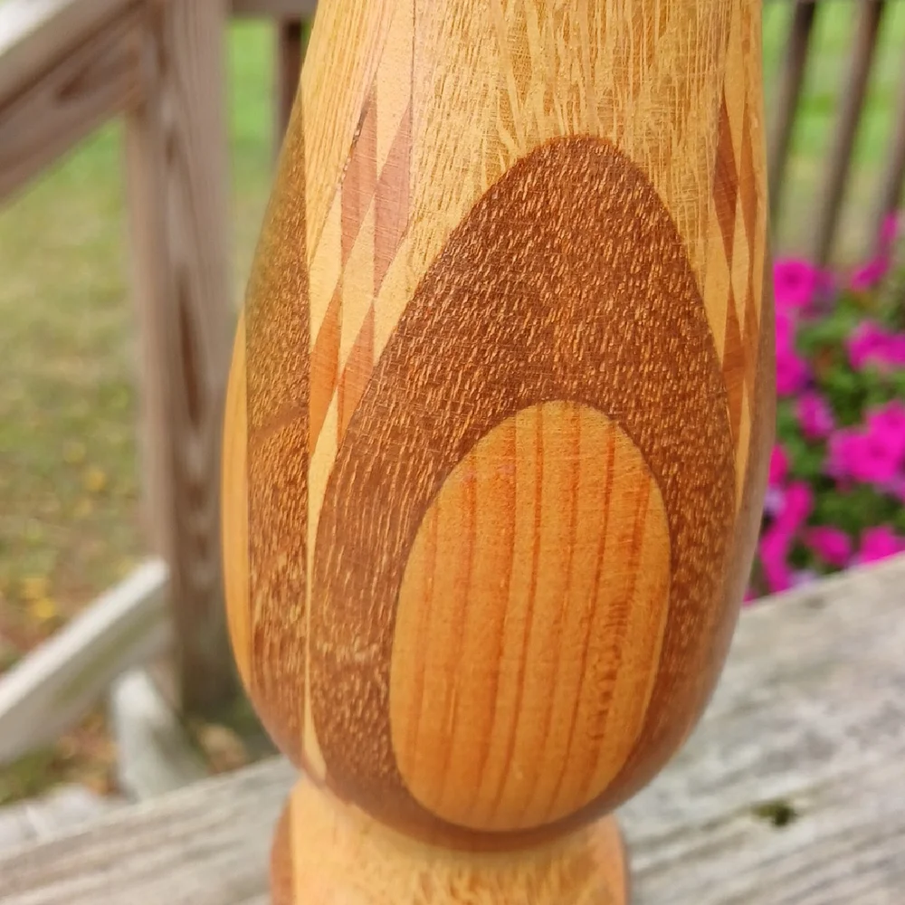 Wood Inlay Vase 10